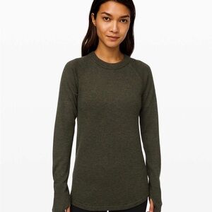 lululemon athletica Gray Crew Neck Sweater